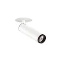 LED Deckeneinbaustrahler GRIP! M, zylindrisch, 42°, 21W, IP20, dimmbar, 2700K, 2010lm, weiß/schwarz
