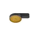 LED Deckenaufbauleuchte GRIP! FLAT, 15W, 2700/3000K, 400lm, IP20, dimmbar, schwarz/gold
