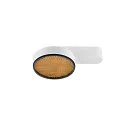 SLV LED Deckenaufbauleuchte GRIP! FLAT, 15W, 2700/3000K, 400lm, IP20, dimmbar, weiß/schwarz