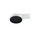 SLV LED Deckenaufbauleuchte GRIP! FLAT, 15W, 2700/3000K, 400lm, IP20, dimmbar, weiß/schwarz