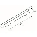 SLV Outdoor LED Wallwasher GALEN PRO 60, IP65 IK06, 60cm, 20W 3000K 2300lm, asymmetrisch 26°/54°, DALI 2 dimmbar, anthrazit