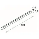 SLV Outdoor LED Wallwasher GALEN PRO 120, IP65 IK06, 120cm, 40W 3000K 5150lm, asymmetrisch 26°/54°, DALI 2 dimmbar, anthrazit