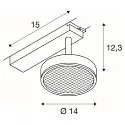 SLV 1-phase spot GRIP! FLAT CCT Switch, cardanic swivelling IP20, black, white dimmable