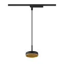 LED 1-Phasen Pendelleuchte GRIP! FLAT, 16W 2700/3000K (CCT Switch), CRi>90, dimmbar, UGR<15, Wabenfilter, schwarz / gold