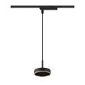SLV LED 1-Phasen Pendelleuchte GRIP! FLAT, 16W 2700/3000K (CCT Switch), CRi>90, dimmbar, UGR<15, Wabenfilter, schwarz / gold