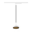 LED 1-Phasen Pendelleuchte GRIP! FLAT, 16W 2700/3000K (CCT Switch), CRi>90, dimmbar, UGR<15, Wabenfilter, weiß / schwarz