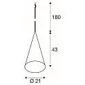 SLV pendant luminaire MAGICO 20 E27 IP20, aluminium dimmable