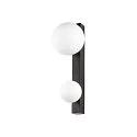 SLV Wandaufbauleuchte SUN WL DOUBLE, rund, G9, 2x max. 5W, IP20, dimmbar, schwarz