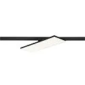 SLV LED 3-Phasen Strahler SIGHT PANEL MULTIPOWER, 58x19cm, eckig, CRi>90, drehbar, schaltbar, 38-72W 4000K 11350m 70°, schwarz