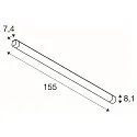 SLV LED Feuchtraum-Wannenleuchte WATERPROOF V EASY 1500 ON-OFF, IP65 IK08, 155cm, 27-48W (multi) 4000K 4300lm, schaltbar, weiß