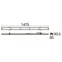 SLV LED Lichtträger RETRO LT 150 WB, IP20 IK04, 147.5cm, 22-60W (multi) 3500-5000K (CCT) 11500lm, schaltbar, weiß, breit strahlend