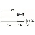 SLV Ausspeiser EASYLIGHT FOB 300 7 25 WH, 30cm, 7-polig, DALI-2 dimmbar, weiß