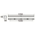 SLV light bar BATTEN P 1200 52 DALI DALI controllable, CCT Switch, multipower IP20