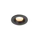 ceiling recessed luminaire NUMINOS® XS round, suitable for VDU workstation IP20, black, lacquered dimmable