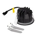 SLV LED Deckeneinbauleuchte NUMINOS® XS, rund, 6,9W, IP20, dimmbar, 20°, 2700K, 900lm, schwarz/weiß