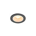 LED Deckeneinbauleuchte NUMINOS® XS, rund, 6,9W, IP20, dimmbar, 55°, 2700K, 900lm, schwarz/weiß