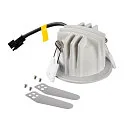 SLV ceiling recessed luminaire NUMINOS® XS round, suitable for VDU workstation IP20, white, lacquered dimmable