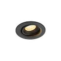 ceiling recessed luminaire NUMINOS® MOVE XS round, suitable for VDU workstation IP20, black, lacquered dimmable