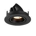 SLV LED Deckeneinbaustrahler NUMINOS® GIMBLE S, rund, 6,7W, IP20, dimmbar, 55°, 2700K, 1000lm, schwarz