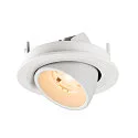 SLV LED Deckeneinbaustrahler NUMINOS® GIMBLE S, rund, 6,7W, IP20, dimmbar, 20°, 2700K, 1000lm, weiß