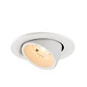 SLV LED Deckeneinbaustrahler NUMINOS® GIMBLE S, rund, 6,7W, IP20, dimmbar, 20°, 2700K, 1000lm, weiß