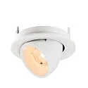SLV LED Deckeneinbaustrahler NUMINOS® GIMBLE S, rund, 6,7W, IP20, dimmbar, 40°, 2700K, 1000lm, weiß