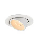 SLV LED Deckeneinbaustrahler NUMINOS® GIMBLE S, rund, 6,7W, IP20, dimmbar, 40°, 2700K, 1000lm, weiß