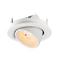 SLV ceiling recessed luminaire NUMINOS® GIMBLE S round, suitable for VDU workstation IP20, white, lacquered dimmable