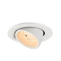 SLV ceiling recessed luminaire NUMINOS® GIMBLE S round, suitable for VDU workstation IP20, white, lacquered dimmable