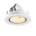 SLV LED Deckeneinbaustrahler NUMINOS® GIMBLE S, rund, 6,7W, IP20, dimmbar, 20°, 3000K, 1050lm, weiß