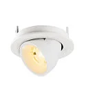 SLV LED Deckeneinbaustrahler NUMINOS® GIMBLE S, rund, 6,7W, IP20, dimmbar, 20°, 3000K, 1050lm, weiß