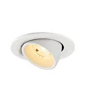 SLV LED Deckeneinbaustrahler NUMINOS® GIMBLE S, rund, 6,7W, IP20, dimmbar, 20°, 3000K, 1050lm, weiß