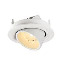 SLV LED Deckeneinbaustrahler NUMINOS® GIMBLE S, rund, 6,7W, IP20, dimmbar, 40°, 3000K, 1050lm, weiß