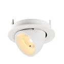 SLV LED Deckeneinbaustrahler NUMINOS® GIMBLE S, rund, 6,7W, IP20, dimmbar, 40°, 3000K, 1050lm, weiß