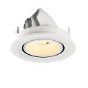 SLV LED Deckeneinbaustrahler NUMINOS® GIMBLE S, rund, 6,7W, IP20, dimmbar, 55°, 3000K, 1050lm, weiß