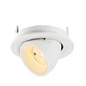 SLV LED Deckeneinbaustrahler NUMINOS® GIMBLE S, rund, 6,7W, IP20, dimmbar, 55°, 3000K, 1050lm, weiß
