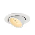 SLV LED Deckeneinbaustrahler NUMINOS® GIMBLE S, rund, 6,7W, IP20, dimmbar, 55°, 3000K, 1050lm, weiß