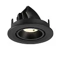 SLV LED Deckeneinbaustrahler NUMINOS® GIMBLE S, rund, 6,7W, IP20, dimmbar, 20°, 4000K, 1050lm, schwarz