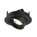 SLV LED Deckeneinbaustrahler NUMINOS® GIMBLE S, rund, 6,7W, IP20, dimmbar, 20°, 4000K, 1050lm, schwarz