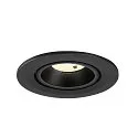SLV LED Deckeneinbaustrahler NUMINOS® GIMBLE S, rund, 6,7W, IP20, dimmbar, 20°, 4000K, 1050lm, schwarz