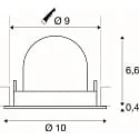 SLV recessed spotlight NUMINOS® GIMBLE S swivelling, suitable for VDU workstation IP20, black dimmable