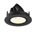 SLV LED Deckeneinbaustrahler NUMINOS® GIMBLE S, rund, 6,7W, IP20, dimmbar, 40°, 4000K, 1050lm, schwarz/weiß