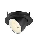 SLV LED Deckeneinbaustrahler NUMINOS® GIMBLE S, rund, 6,7W, IP20, dimmbar, 40°, 4000K, 1050lm, schwarz/weiß