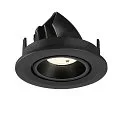 SLV LED Deckeneinbaustrahler NUMINOS® GIMBLE S, rund, 6,7W, IP20, dimmbar, 55°, 4000K, 1050lm, schwarz