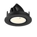 SLV LED Deckeneinbaustrahler NUMINOS® GIMBLE S, rund, 6,7W, IP20, dimmbar, 55°, 4000K, 1050lm, schwarz/weiß