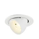 LED Deckeneinbaustrahler NUMINOS® GIMBLE S, rund, 6,7W, IP20, dimmbar, 20°, 4000K, 1050lm, weiß