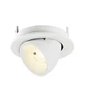 SLV LED Deckeneinbaustrahler NUMINOS® GIMBLE S, rund, 6,7W, IP20, dimmbar, 20°, 4000K, 1050lm, weiß