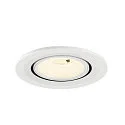 SLV LED Deckeneinbaustrahler NUMINOS® GIMBLE S, rund, 6,7W, IP20, dimmbar, 20°, 4000K, 1050lm, weiß