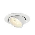 SLV LED Deckeneinbaustrahler NUMINOS® GIMBLE S, rund, 6,7W, IP20, dimmbar, 20°, 4000K, 1050lm, weiß