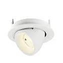 SLV LED Deckeneinbaustrahler NUMINOS® GIMBLE S, rund, 6,7W, IP20, dimmbar, 55°, 4000K, 1050lm, weiß